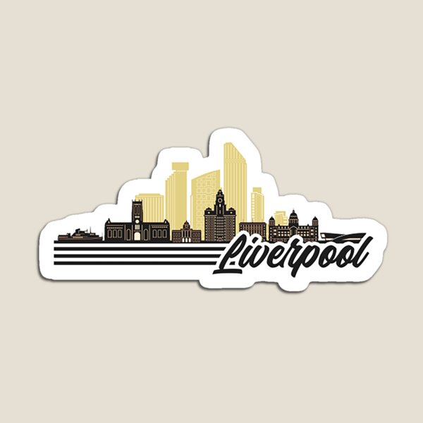 Liverpool skyline retro design