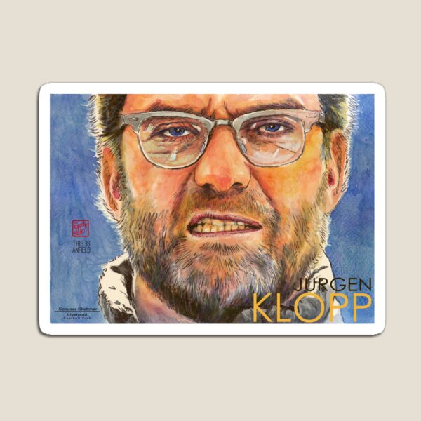 Jurgen Klopp - Liverpool FC - Hand Drawn Portrait (KLOPP004)