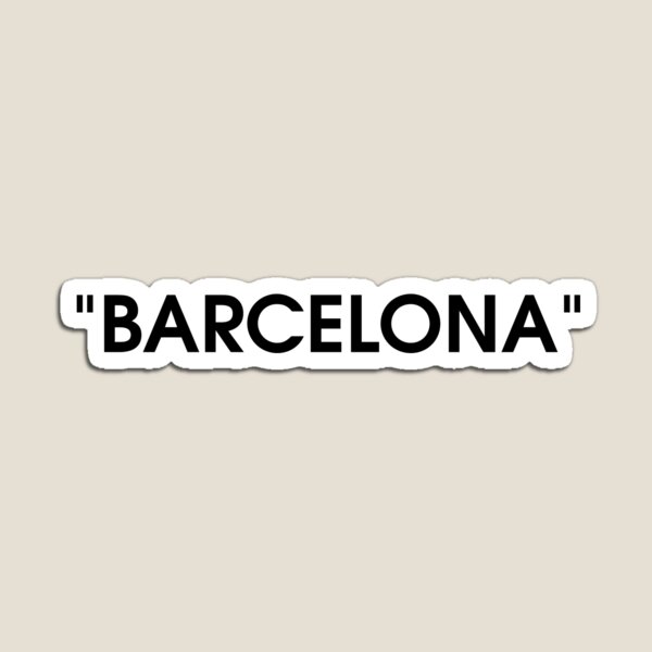 "BARCELONA" Quotation Marks Luxury Style Fridge Mangnet